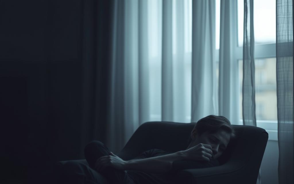 A serene, dimly lit room with a pensive individual seated in an armchair, their gaze introspective. Soft, diffused lighting filters through sheer curtains, casting a contemplative atmosphere. The background is intentionally blurred, drawing the viewer's focus to the subject's facial expression and body language, which convey a sense of inner conflict and the exploration of complex emotional reasons for infidelity. The composition is balanced, with subtle shadows and highlights accentuating the subject's features. The overall mood is one of introspection and emotional depth, reflecting the nuanced and personal nature of the subject matter. A serene, dimly lit room with a pensive individual seated in an armchair, their gaze introspective. Soft, diffused lighting filters through sheer curtains, casting a contemplative atmosphere. The background is intentionally blurred, drawing the viewer's focus to the subject's facial expression and body language, which convey a sense of inner conflict and the exploration of complex emotional reasons for infidelity. The composition is balanced, with subtle shadows and highlights accentuating the subject's features. The overall mood is one of introspection and emotional depth, reflecting the nuanced and personal nature of the subject matter.
