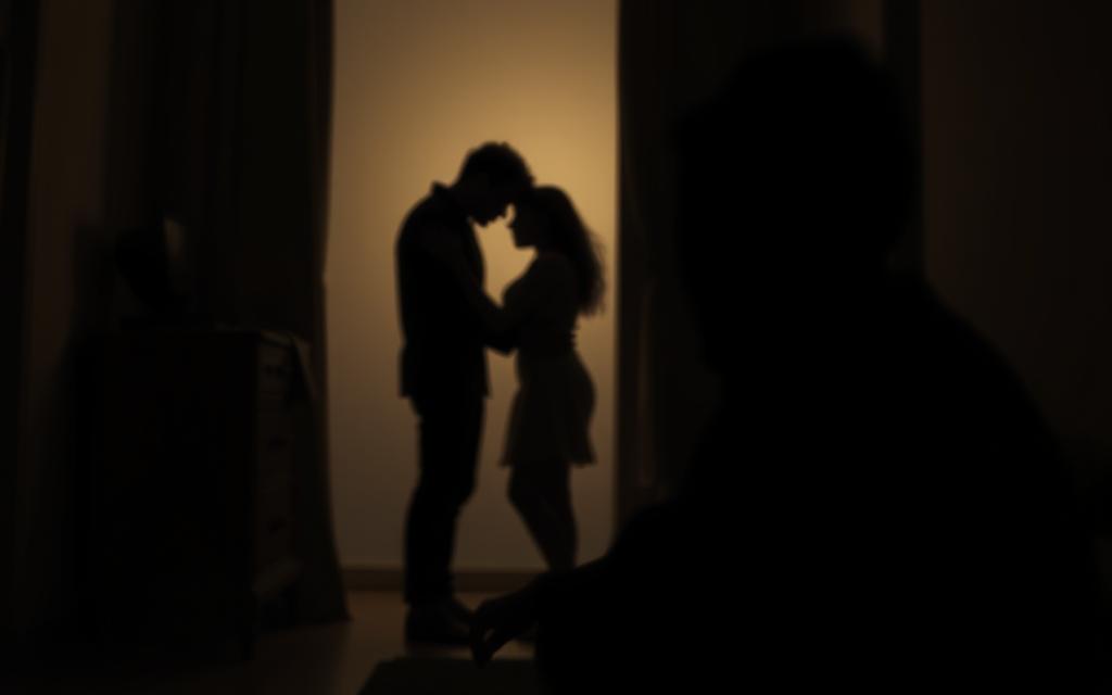 An emotional journey unfolds within a dimly lit room. In the foreground, a figure sits pensively, their face cast in shadows, grappling with the internal turmoil of infidelity. The middle ground reveals the silhouettes of two intertwined lovers, their embrace tinged with a sense of guilt and desperation. The background echoes with a muted palette, hinting at the complexities and consequences that often accompany such decisions. Soft, warm lighting casts an introspective glow, capturing the emotional drivers that can lead one down the path of betrayal. A somber, introspective atmosphere pervades the scene, inviting the viewer to contemplate the intimate, often hidden motivations that can underlie infidelity. An emotional journey unfolds within a dimly lit room. In the foreground, a figure sits pensively, their face cast in shadows, grappling with the internal turmoil of infidelity. The middle ground reveals the silhouettes of two intertwined lovers, their embrace tinged with a sense of guilt and desperation. The background echoes with a muted palette, hinting at the complexities and consequences that often accompany such decisions. Soft, warm lighting casts an introspective glow, capturing the emotional drivers that can lead one down the path of betrayal. A somber, introspective atmosphere pervades the scene, inviting the viewer to contemplate the intimate, often hidden motivations that can underlie infidelity.