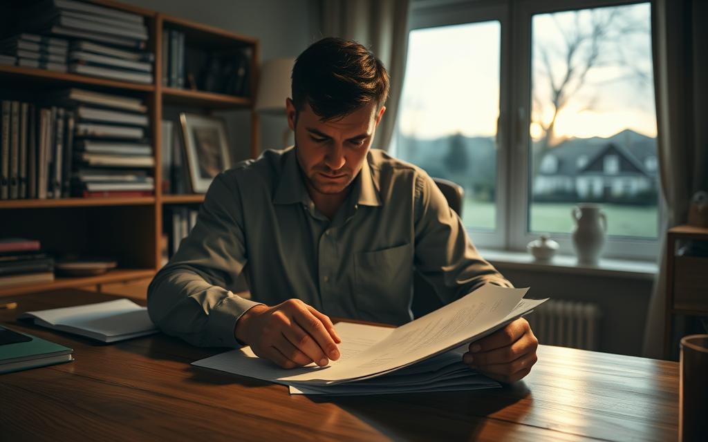 A dimly lit home office, a concerned parent thoughtfully considering child custody arrangements. Soft, warm lighting casts a pensive glow, reflecting off the wooden desk surface and shelves of legal documents. In the foreground, a parent's hands delicately sort through papers, brow furrowed, lost in contemplation of the child's wellbeing. The middle ground features a tasteful family photograph, a gentle reminder of what's at stake. The background depicts a window overlooking a tranquil suburban landscape, hinting at the domestic setting of this weighty decision. An atmosphere of gravity and care permeates the scene, capturing the complexities of child custody considerations. A dimly lit home office, a concerned parent thoughtfully considering child custody arrangements. Soft, warm lighting casts a pensive glow, reflecting off the wooden desk surface and shelves of legal documents. In the foreground, a parent's hands delicately sort through papers, brow furrowed, lost in contemplation of the child's wellbeing. The middle ground features a tasteful family photograph, a gentle reminder of what's at stake. The background depicts a window overlooking a tranquil suburban landscape, hinting at the domestic setting of this weighty decision. An atmosphere of gravity and care permeates the scene, capturing the complexities of child custody considerations.