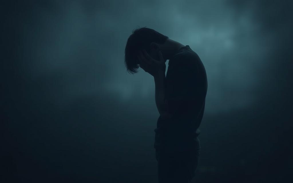 A moody, atmospheric scene depicting the emotional impact of betrayal. In the foreground, a solitary figure stands with their head in their hands, shoulders hunched in anguish. Muted colors and a soft, hazy lighting create a somber, melancholic mood. The background is blurred, suggesting a sense of isolation and disconnection. Shadows and subtle details hint at the depth of the emotional turmoil, conveying the weight and devastation of betrayal. The overall composition evokes a palpable sense of heartbreak, loss, and the profound psychological toll of a broken trust. A moody, atmospheric scene depicting the emotional impact of betrayal. In the foreground, a solitary figure stands with their head in their hands, shoulders hunched in anguish. Muted colors and a soft, hazy lighting create a somber, melancholic mood. The background is blurred, suggesting a sense of isolation and disconnection. Shadows and subtle details hint at the depth of the emotional turmoil, conveying the weight and devastation of betrayal. The overall composition evokes a palpable sense of heartbreak, loss, and the profound psychological toll of a broken trust.