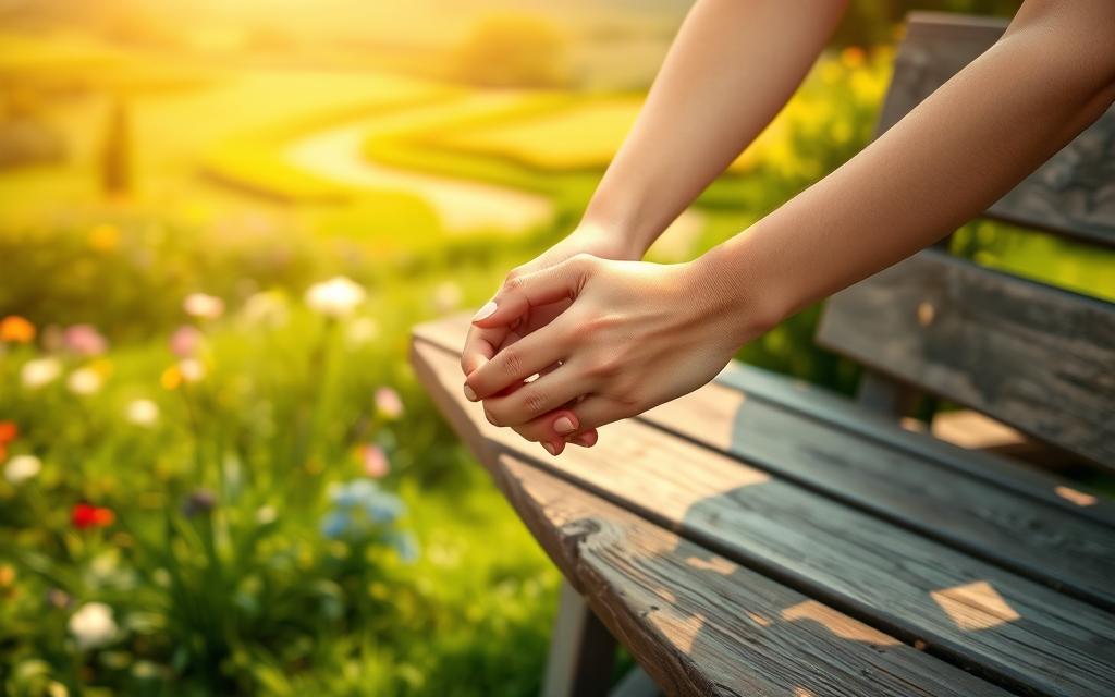 A serene, sunlit garden with a weathered wooden bench. In the foreground, a pair of hands gently clasping, symbolizing the delicate process of healing and rebuilding trust after infidelity. The middle ground features a lush, verdant landscape, with vibrant flowers and a winding path leading towards a distant horizon. Soft, warm lighting illuminates the scene, creating an atmosphere of tranquility and hope. The overall composition conveys a sense of renewal, as the figure on the bench contemplates the journey ahead, finding solace in the beauty of nature. A serene, sunlit garden with a weathered wooden bench. In the foreground, a pair of hands gently clasping, symbolizing the delicate process of healing and rebuilding trust after infidelity. The middle ground features a lush, verdant landscape, with vibrant flowers and a winding path leading towards a distant horizon. Soft, warm lighting illuminates the scene, creating an atmosphere of tranquility and hope. The overall composition conveys a sense of renewal, as the figure on the bench contemplates the journey ahead, finding solace in the beauty of nature.